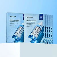 WELLAGE Real Hyaluronic Blue Ampoule Mask (5 sheets)