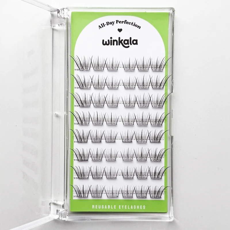 WINKALA Eyelashes Book - - Reusable & Glue Free (Lightweight Natural) 9mm-13mm