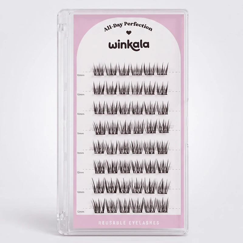 WINKALA Eyelashes Book - Reusable & Glue Free (Lightweight Versatile) 10-12mm