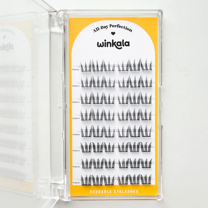 WINKALA Eyelashes Book - Reusable & Glue Free (Soft Photogenic) 9mm-12mm