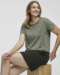 T-shirt à col rond et manches courtes - DRY-LUX (MD) Hyba Essentiels