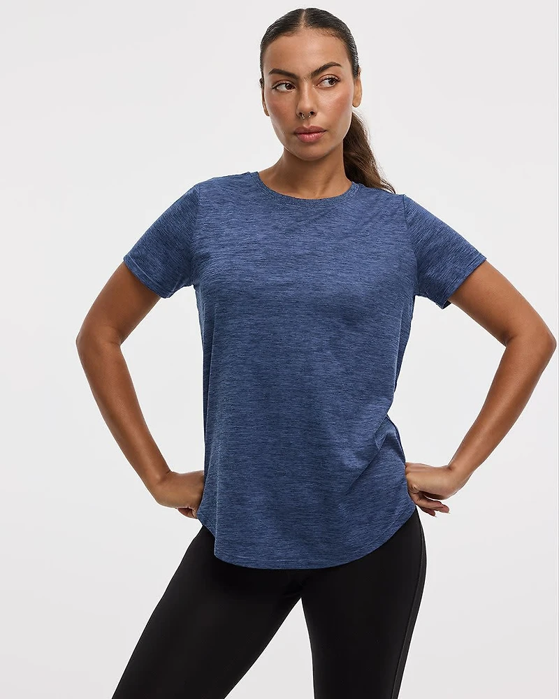 T-shirt à col rond et manches courtes