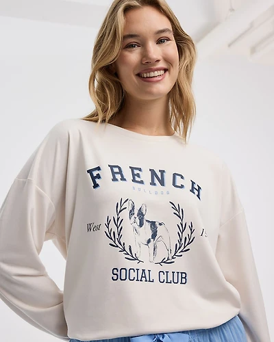 Long-Sleeve Crew-Neck Sweatshirt