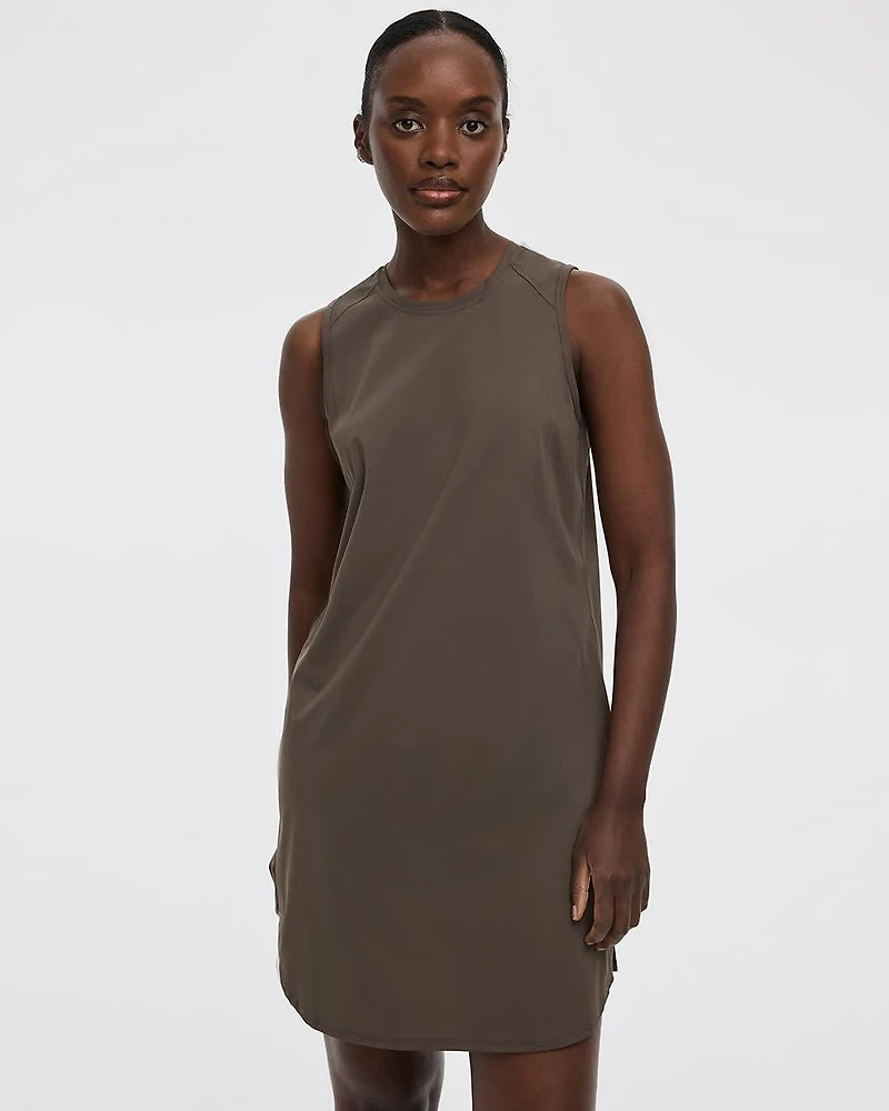Sleeveless Crew-Neck Dress - Hyba