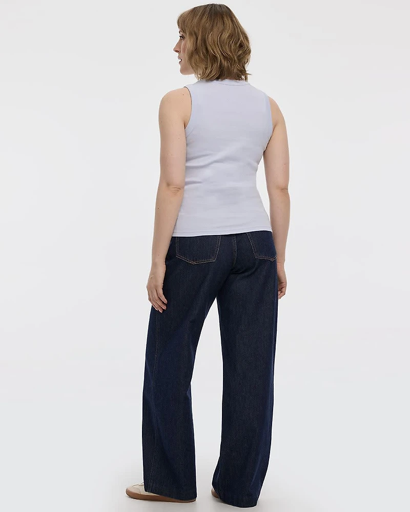 Ribbed Crew-Neck Tank - R Essentials