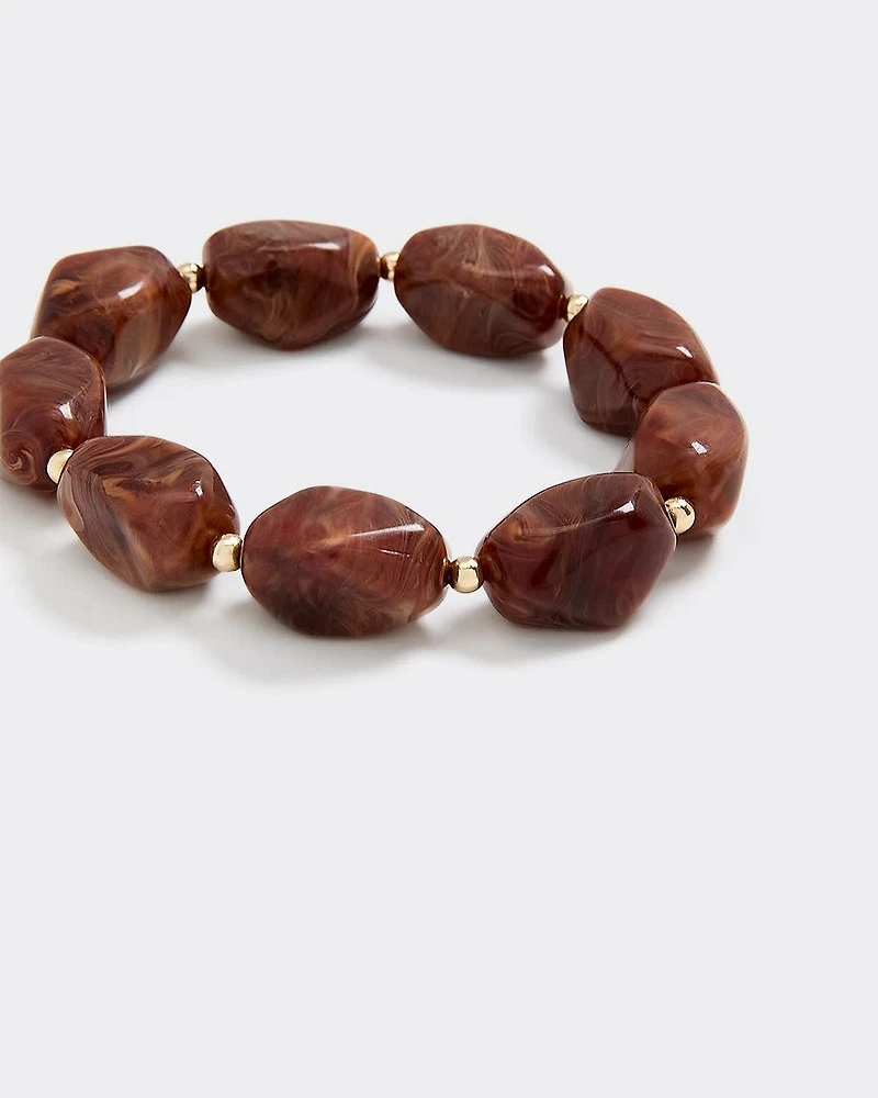 Bracelet avec billes en acrylique