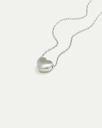 Short Necklace with Bubble Heart Pendant