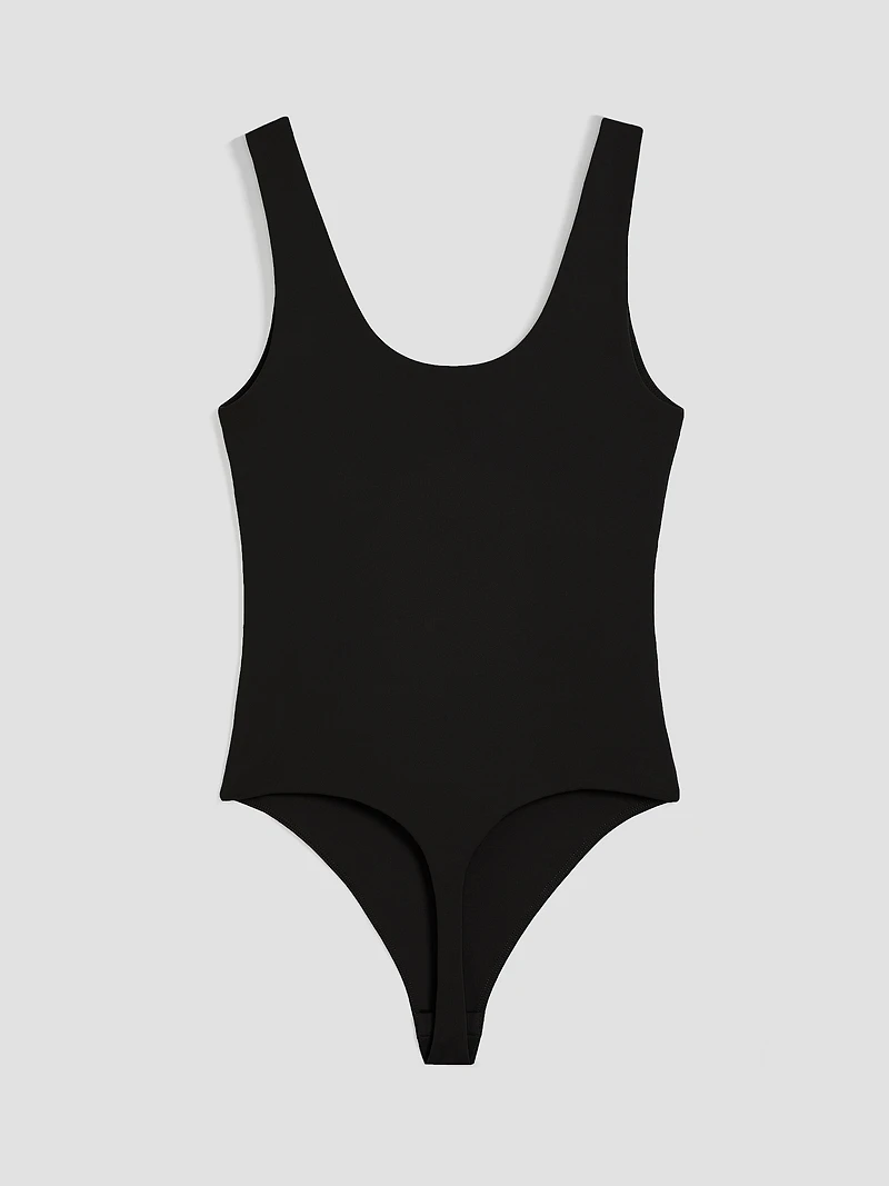 Sleeveless Scoop-Neck Bodysuit