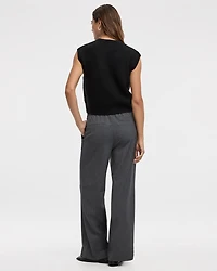 Sleeveless Crew-Neck Sweater Vest