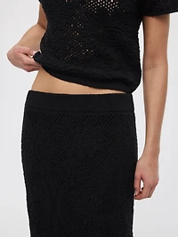 Jupe maxi en tricot crocheté à enfiler