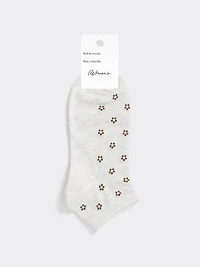 Anklet Socks with Tiny Flowers