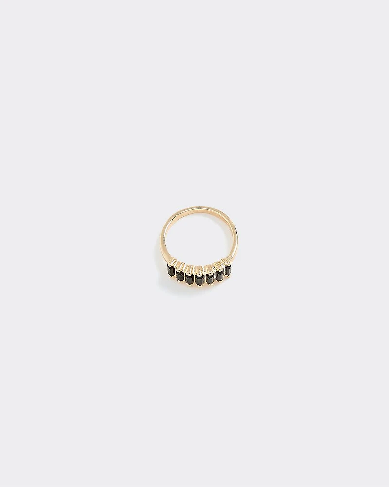 Ring with Black Stones