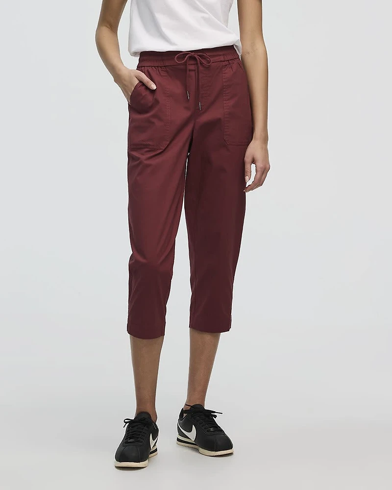 Poplin Capri Pants