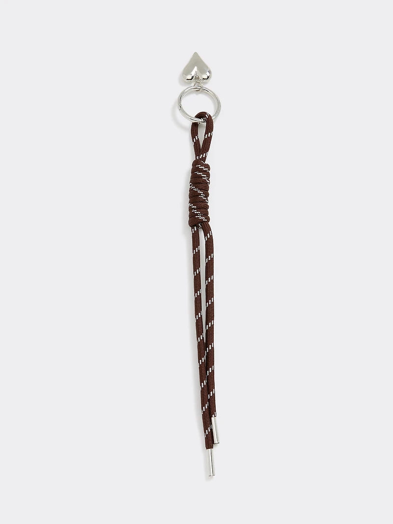 Cord Bag Charm with Heart