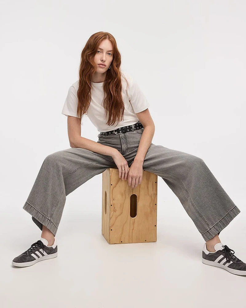 Wide-Leg High-Rise Jean