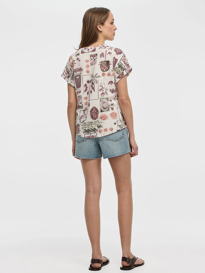 T-shirt à manches courtes et col rond