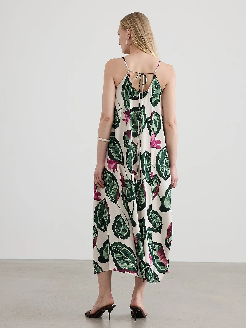 Sleeveless Square-Neck Maxi Dress