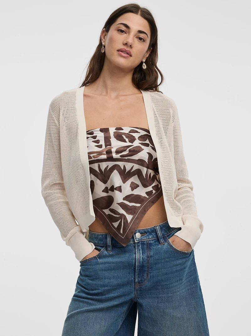 Boléro ajusté à manches longues