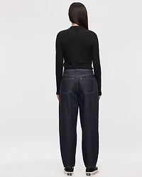 High-Rise Barrel Jeans