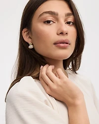 Stud Earrings with Resin Stones