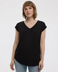 Extended-Sleeve V-Neck Tunic