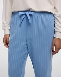 Pantalon de pyjama en flanelle à jambe droite