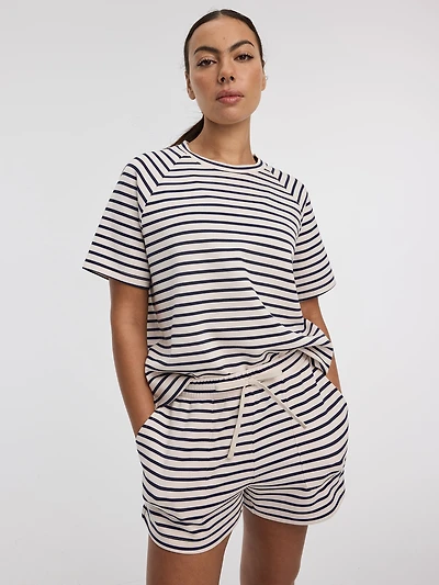 T-shirt rayé à manches courtes - HYLUX Hyba