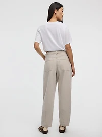 Jeans taille haute à jambe ballon