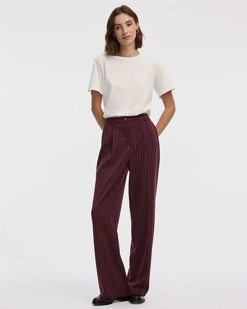 Wide-Leg Mid-Rise Pant