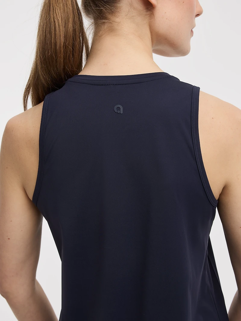 Sleeveless Crew-Neck Dress - Hyba