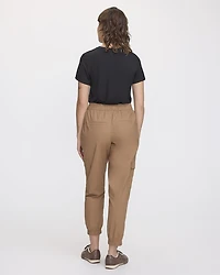 Pantalon jogger en popeline avec poches cargo - Long