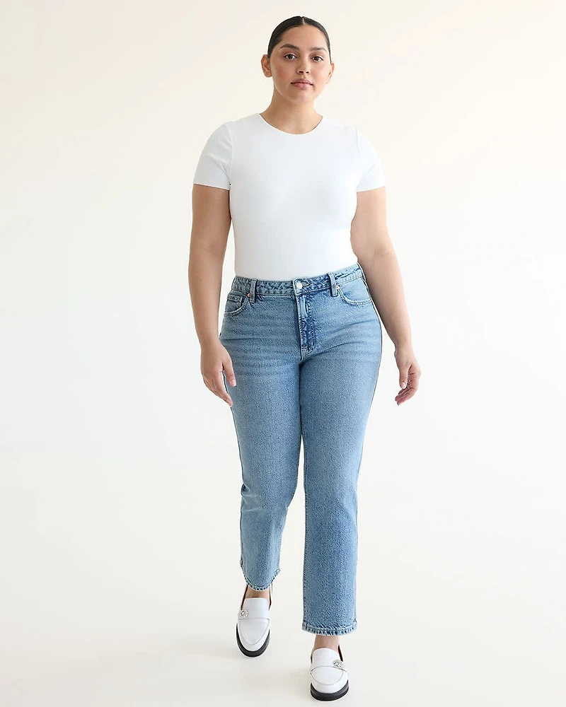Straight-Leg Mid-Rise Jean