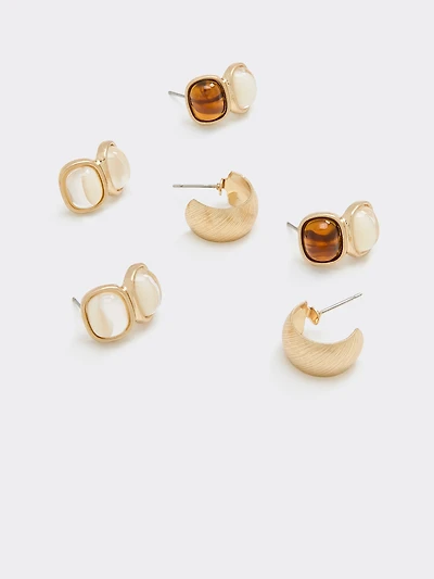 Hoop Earrings - 3 Pairs