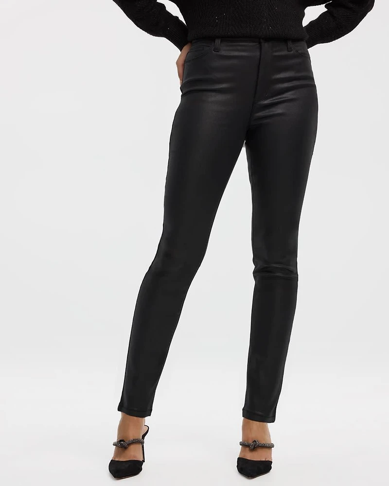Skinny-Leg High-Rise Coated Jeans - The Signature (R)