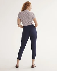 Slim-Leg High-Rise Ankle Pant