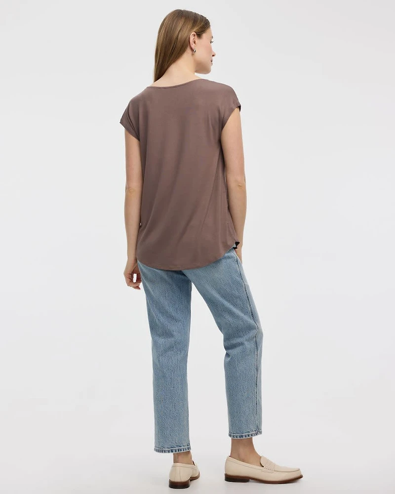 Extended-Sleeve V-Neck Tunic