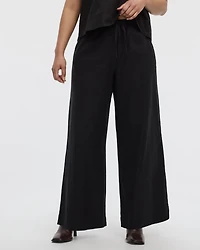 Wide-Leg Linen-Blend Pant