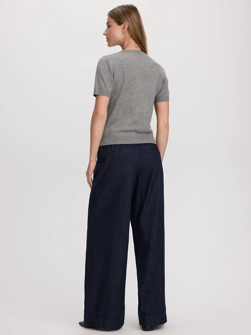 Short-Sleeve Crew-Neck Sweater - R Essentials