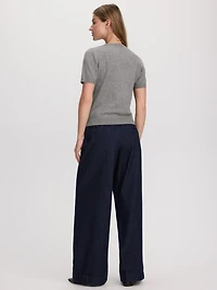 Short-Sleeve Crew-Neck Sweater - R Essentials