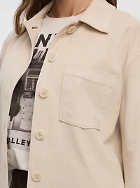 Manteau court effet suède