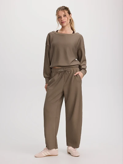 Barrel-Leg Pull-On Pant