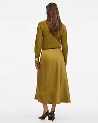 Jupe midi A silhouette en satin