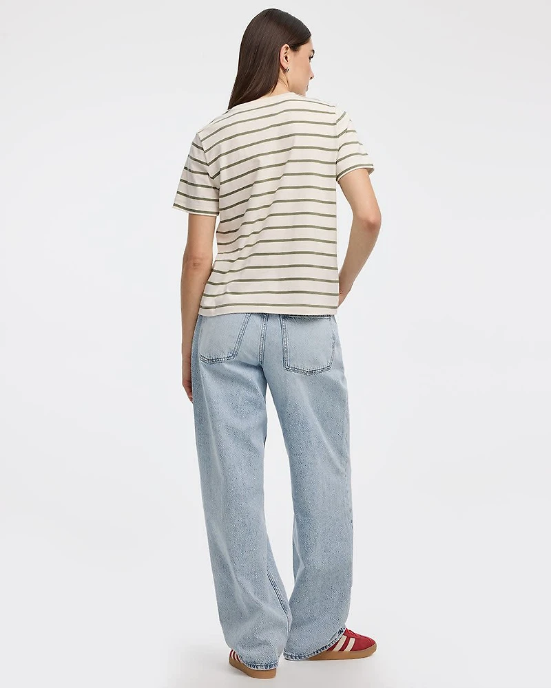 Boyfriend Crew-Neck Striped T-Shirt - R Essentials