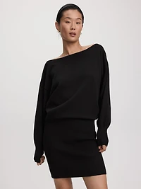 Long-Sleeve Off-the-Shoulder Bodycon Mini Dress