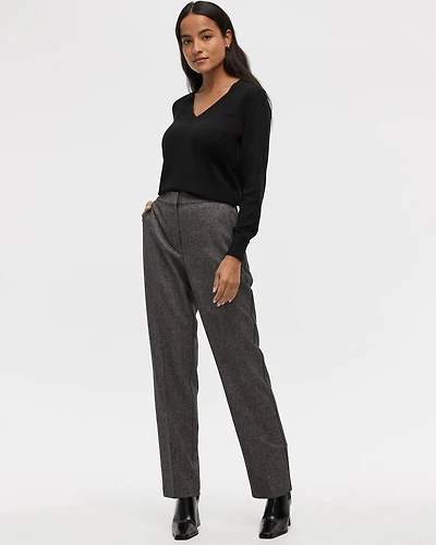 Straight-Leg High-Rise Pant
