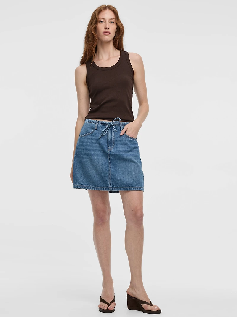Jupe courte en denim