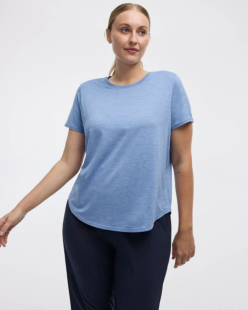 T-shirt à col rond et manches courtes