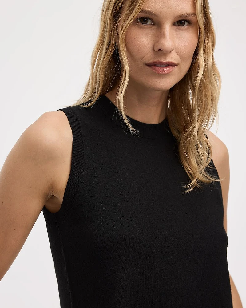 Sleeveless Crew-Neck Top