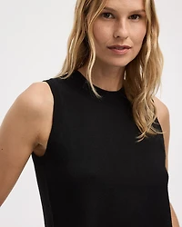 Sleeveless Crew-Neck Top