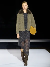 Bomber Jacket with Removable Faux Fur Collar